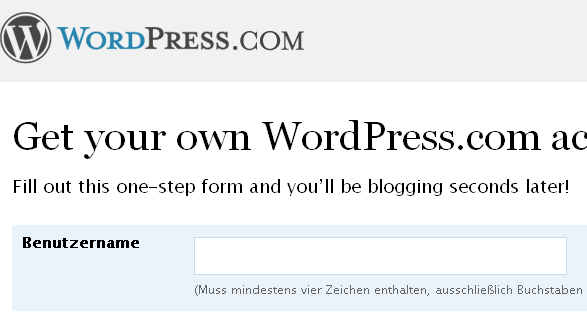 WordPressBlog anmelden
